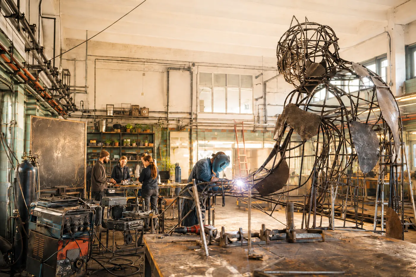 Visualisierung eines Skulpturenbereichs im künftigen Art-Labor