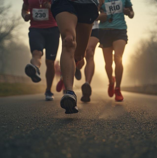 Laufgruppe in Nüchternheit - Genesende beim Jogging im Park als Ersatztherapie