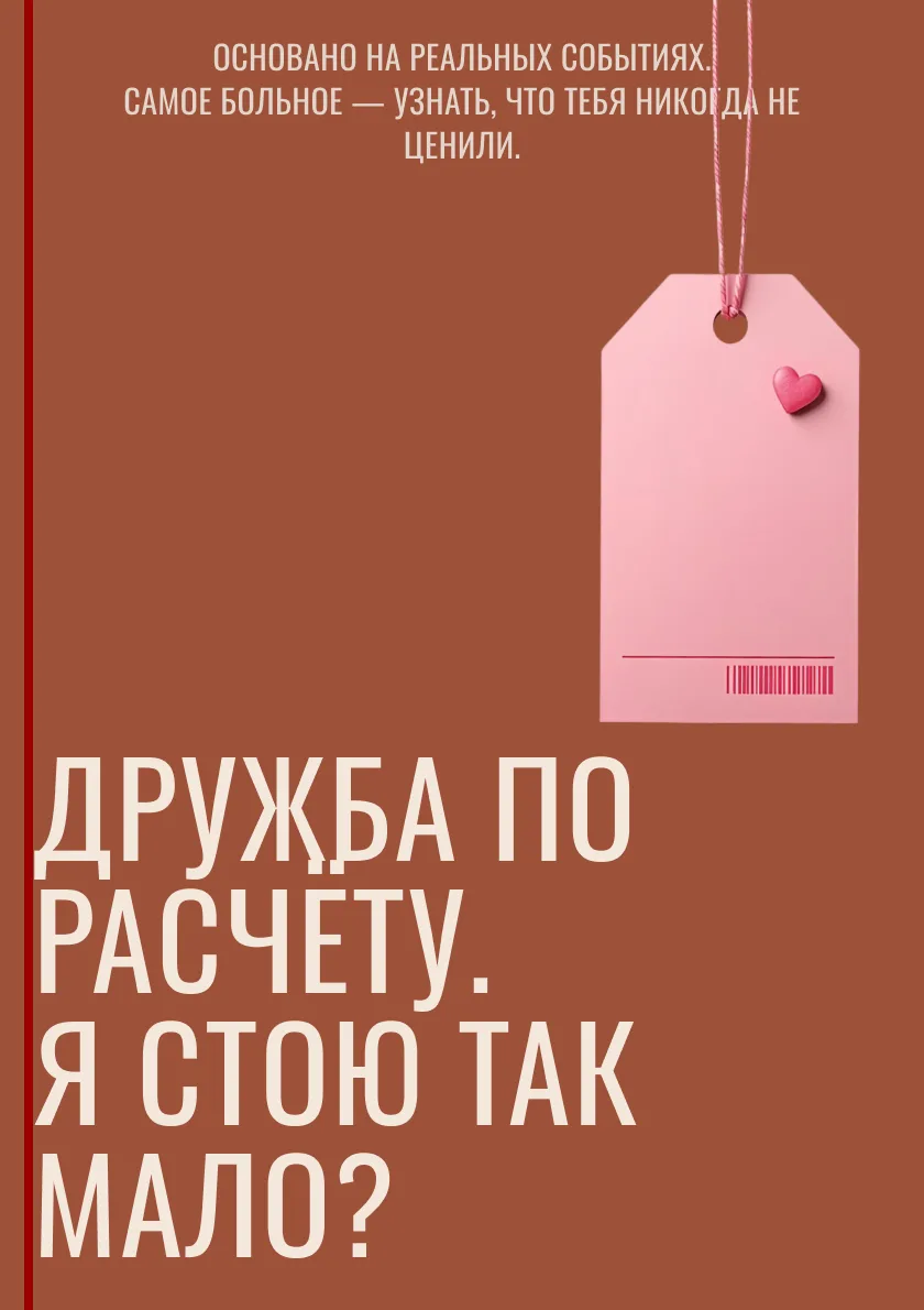 Обложка: ДРУЖБА ПО РАСЧЁТУ. Я СТОЮ ТАК МАЛО?
